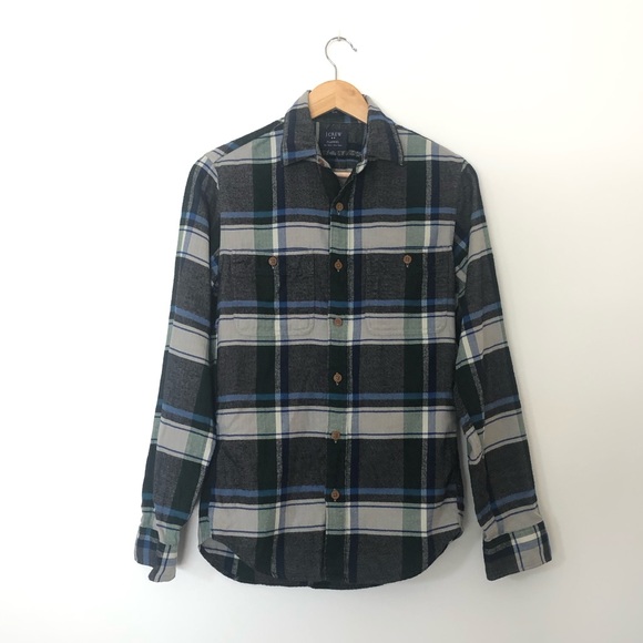 NWT J. Crew Men’s Flannel Cotton Shirt Slim Fit XS